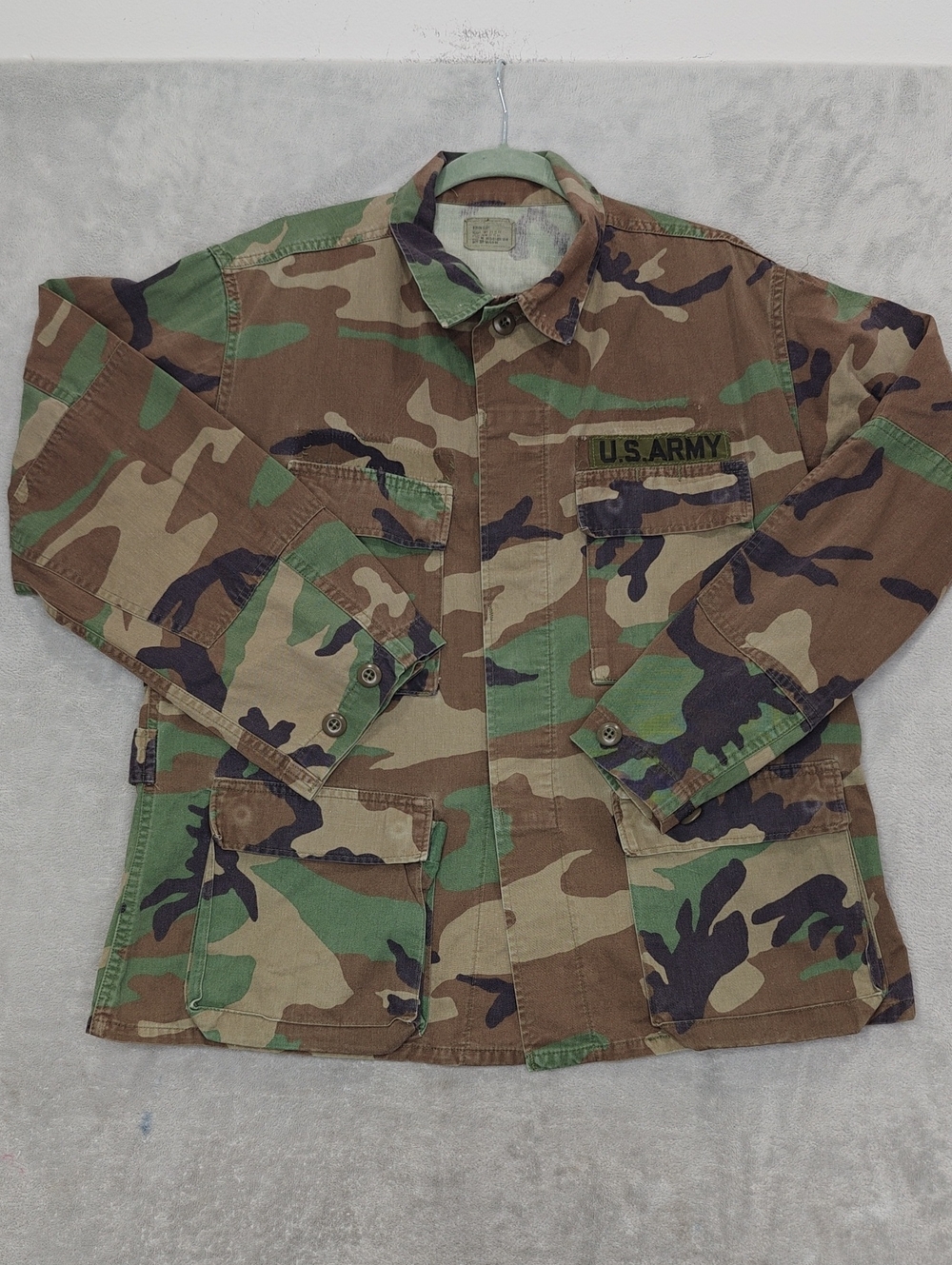U.S. Army Camouflage Field Jacket - Green/Brown/Black Size Med Short